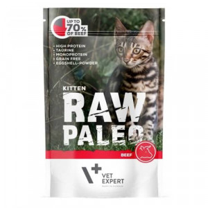 RAW PALEO KITTEN BEEF konservi kaķēniem Liellops 100g